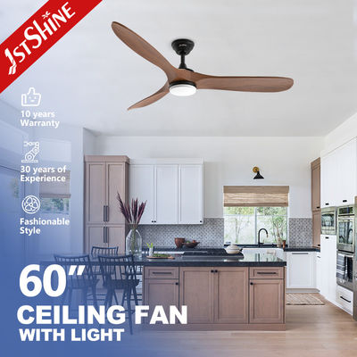 Lampi di legno lampadario di noce scuro ventilatore di soffitto con LED e telecomando