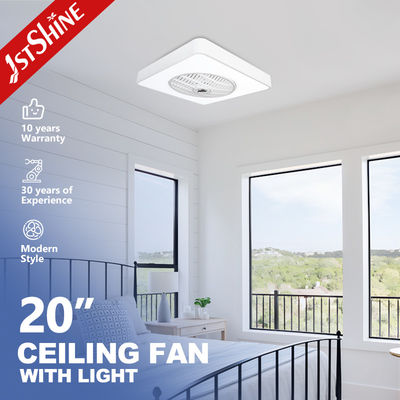 20 pollici Mini Dimmable LED soffitto ventilatore 7 PC lame Bianco Finito per uso interno