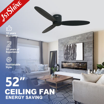 Ventilatore di soffitto a LED a controllo remoto a motore silenzioso con 3 lame di legno