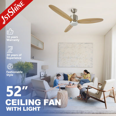Dimmabile LED 52 pollici di legno massiccio soffitto ventola luce con controllo Smart App