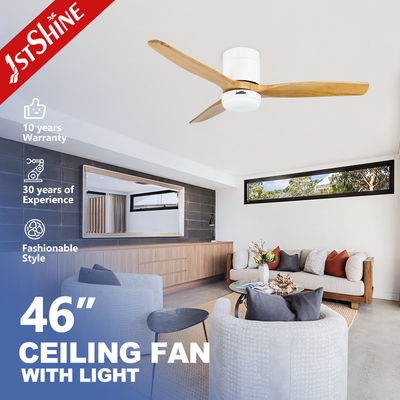 3 lame di legno naturale montato a scarico Smart App Control soffitto ventilatore con luce a led