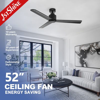 Timer incluso 52 pollici / OEM Ventilatore di soffitto in rame puro DC nero in legno con telecomando