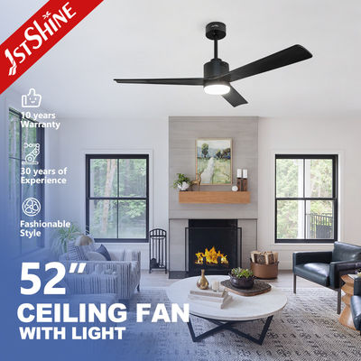 Moderno ventilatore di soffitto decorativo a LED 1stshine Motore a corrente continua con 10 e 3 lame in legno massello
