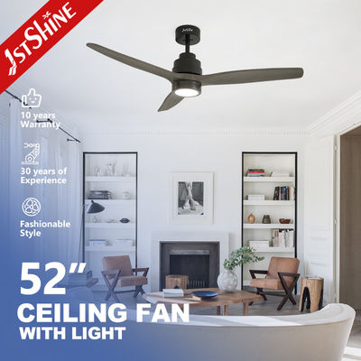 1stshine Ventilatore di soffitto interno da 52 pollici con luce e telecomando 3 lame solide