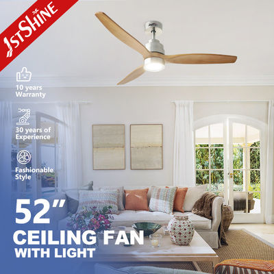 52in in legno massello Remote Control Smart App Control Wifi Led Ceiling Fan Con Luce