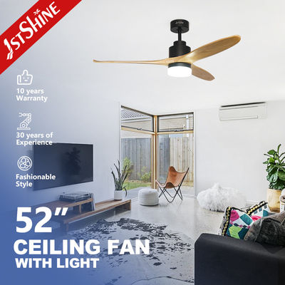 Ventilatore di soffitto a lame di legno massello 3 senza oscillazione con telecomando