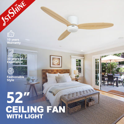 Ventilatore di soffitto di risparmio energetico da 52 pollici 3 lame di legno per il supporto all' ufficio dell' albergo dimmer