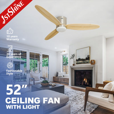 1stshine Ventilatore di soffitto con LED e tre lame di legno Corpo di lampada Materiale cameretta