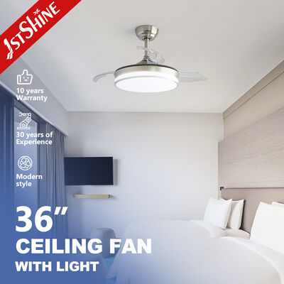 Buon prezzo Ventilatore di soffitto retrattile da 36 pollici con luce attenuabile e lame pieghevoli per camera da letto o ufficio in linea