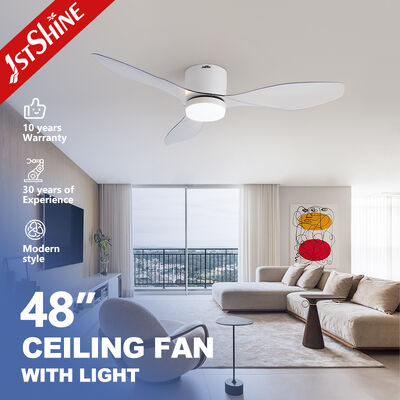 Buon prezzo Ventilatore di soffitto moderno in plastica da 48 pollici con luce a LED e controllo intelligente APP per camera da letto in linea