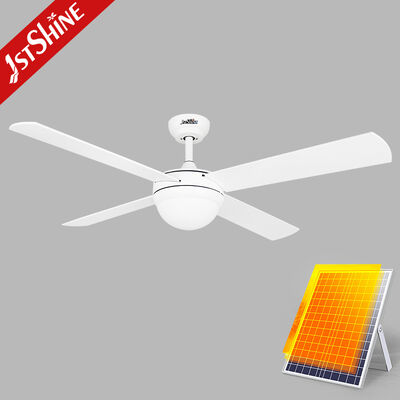 Buon prezzo Ventilatore di soffitto contemporaneo a energia solare da 52 pollici con lame in MDF e luce LED integrata in linea