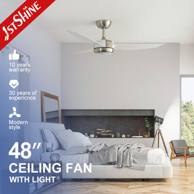 Buon prezzo 48 pollici ABS blade ceiling fan light con motore a corrente continua e telecomando per il raffreddamento dell'aria in linea