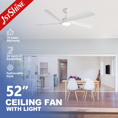 Buon prezzo Ventilatore da soffitto moderno bianco da 52 pollici con luce LED e pale in ABS - Motore DC silenzioso e telecomando in linea
