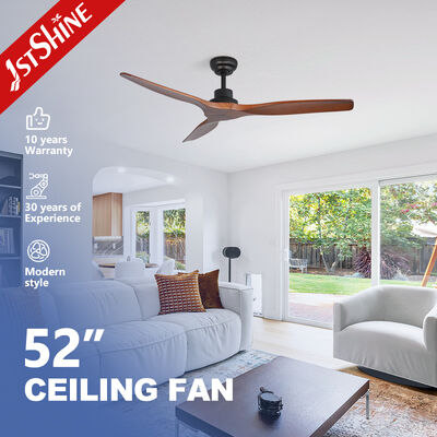 Buon prezzo Ventilatore da soffitto in legno massello da 52 pollici con motore a corrente continua silenzioso e design moderno per soggiorno e camera da letto in linea
