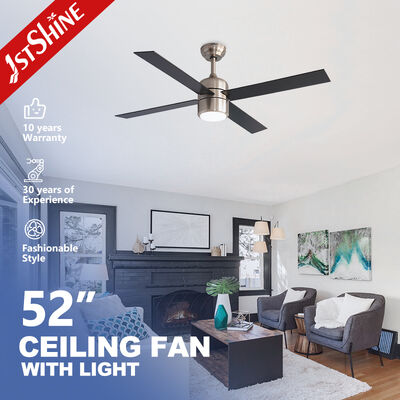 Ventilatore di soffitto da 52 pollici con luce e telecomando 4 lame in MDF Ventilatore moderno