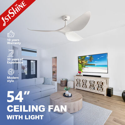 Buon prezzo 54 Inch White ABS Ceiling Fan Without Light with DC Motor for Large Airflow in Contemporary Design In linea